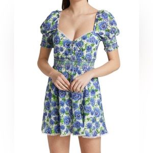 ALICE + OLIVIA Crawford Floral Eyelet Minidress